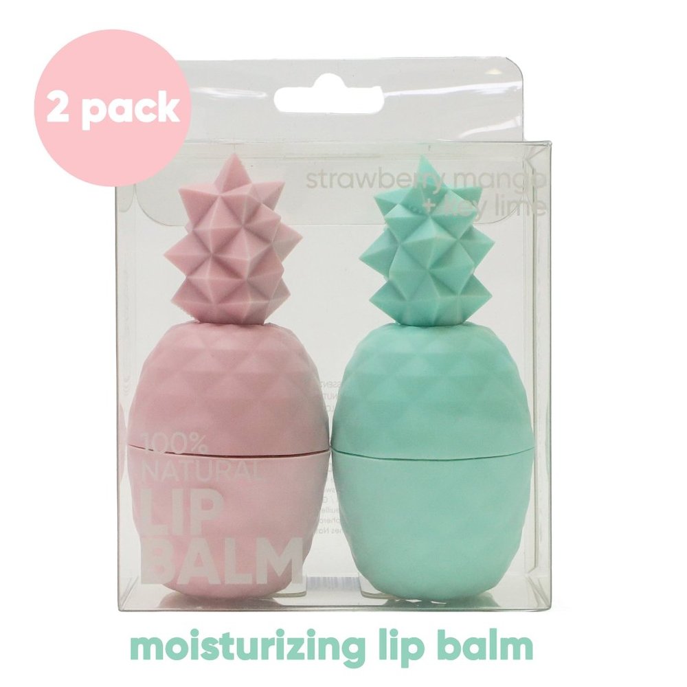 Rebels Refinery Natural Strawberry Mango and Key Lime Pineapple Lip Balm, 2 pack